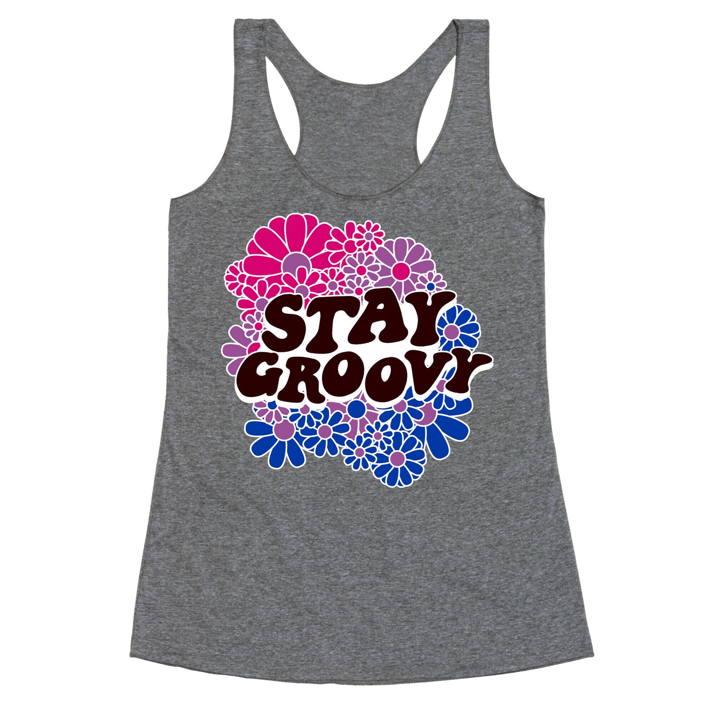 Stay Groovy (Bi Flag Colors) Racerback Tank