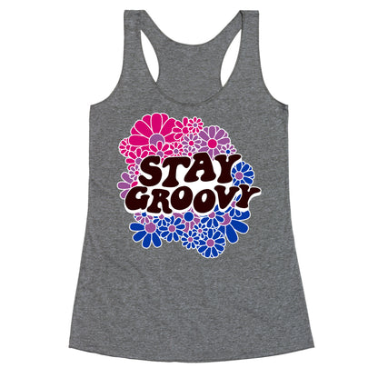 Stay Groovy (Bi Flag Colors) Racerback Tank
