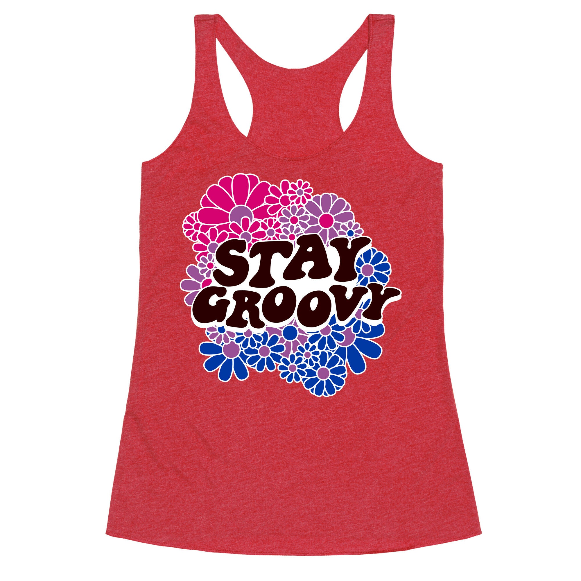 Stay Groovy (Bi Flag Colors) Racerback Tank
