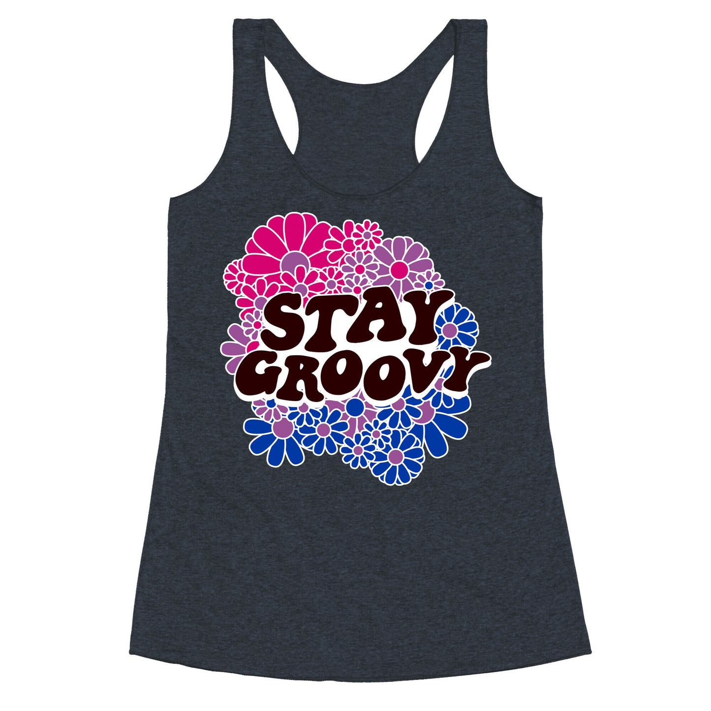 Stay Groovy (Bi Flag Colors) Racerback Tank