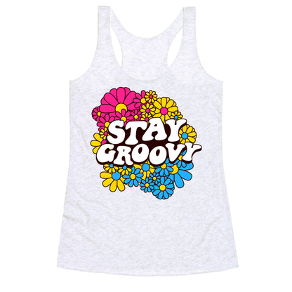 Stay Groovy (Pan Flag Colors) Racerback Tank