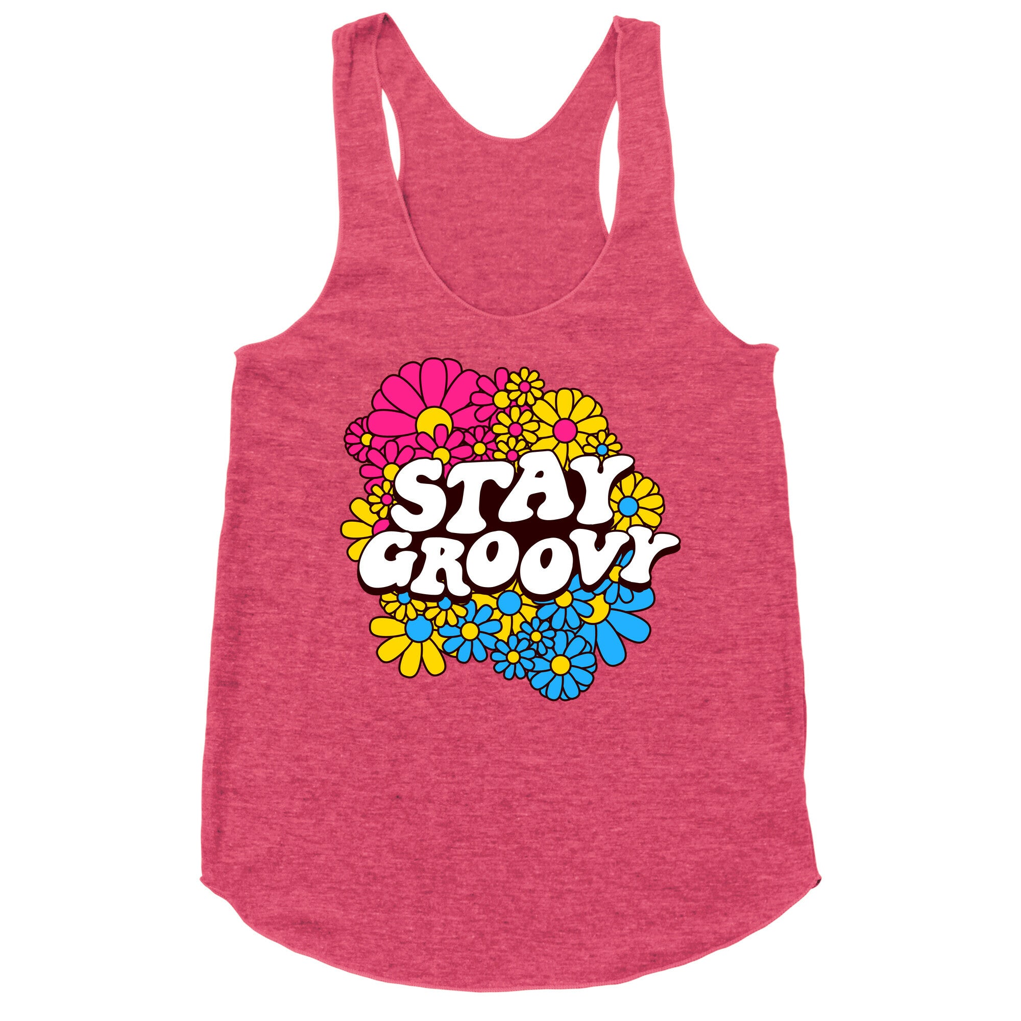 Stay Groovy (Pan Flag Colors) Racerback Tank