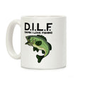 D.I.L.F. Damn I Love Fishing Coffee Mug