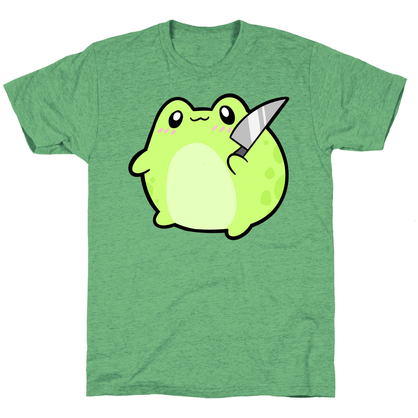 Cute Froggie With A Knife Unisex Triblend Tee