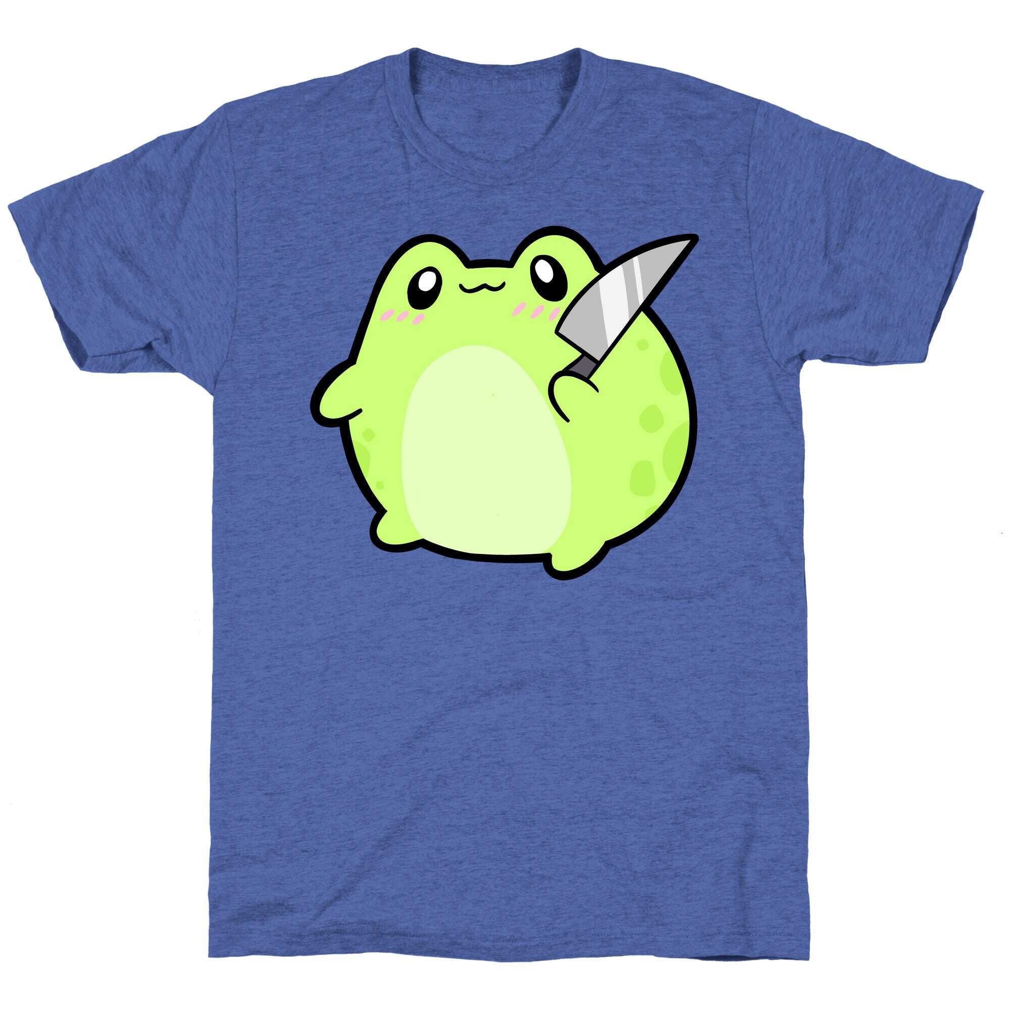 Cute Froggie With A Knife Unisex Triblend Tee