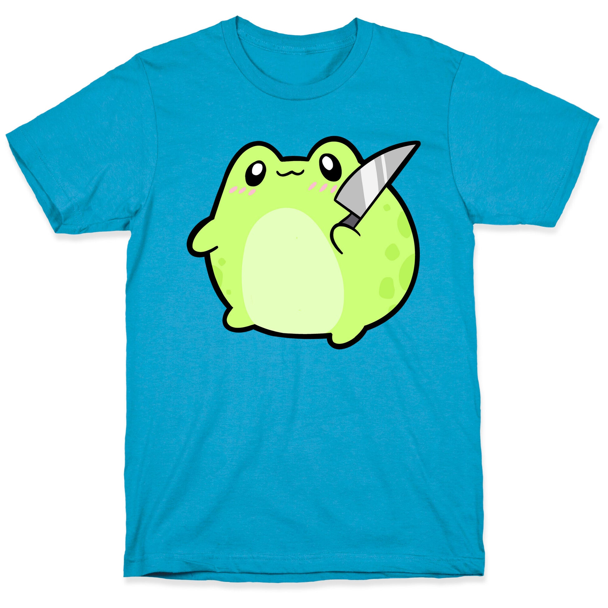 Cute Froggie With A Knife Unisex Triblend Tee