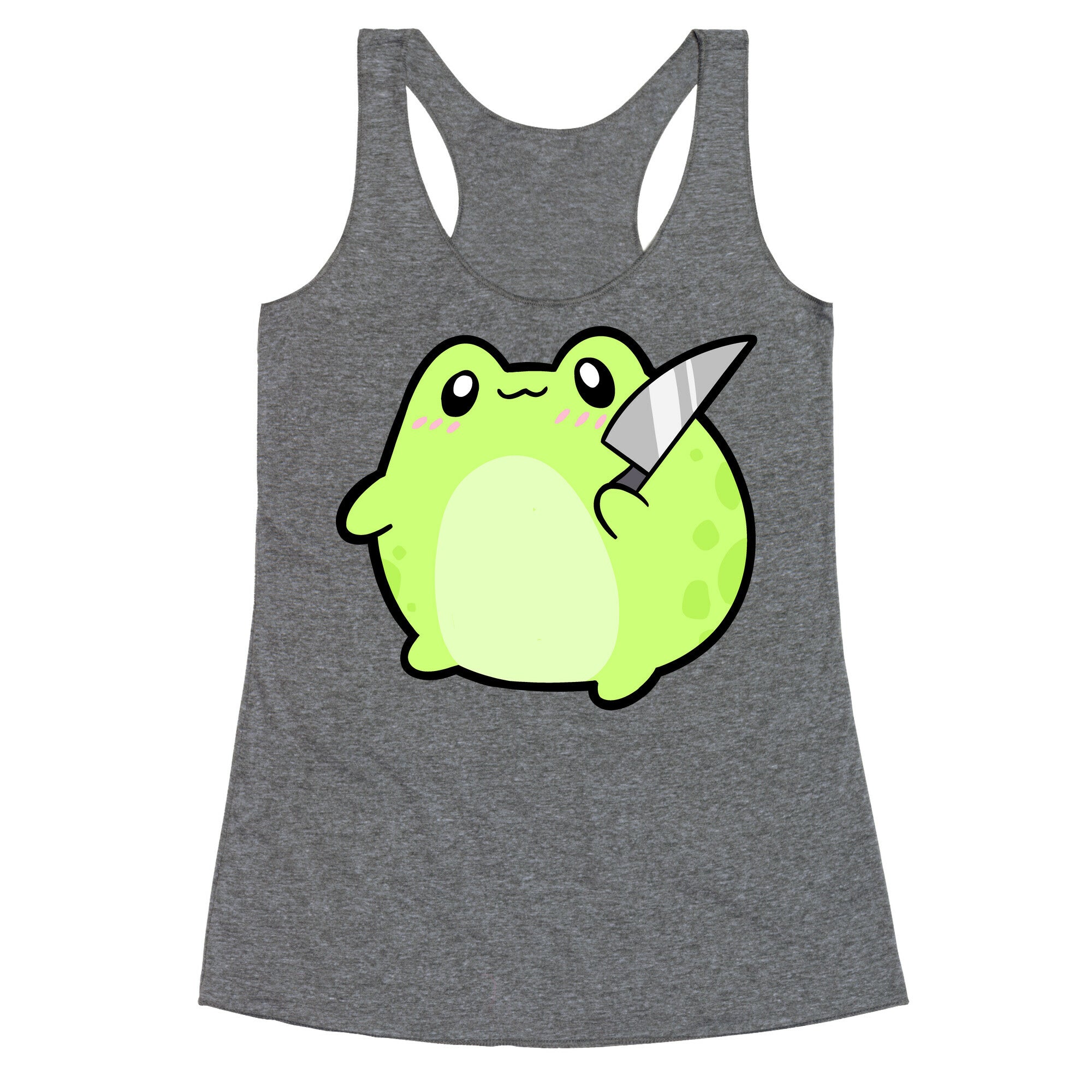 Cute Froggie With A Knife Racerback Tank