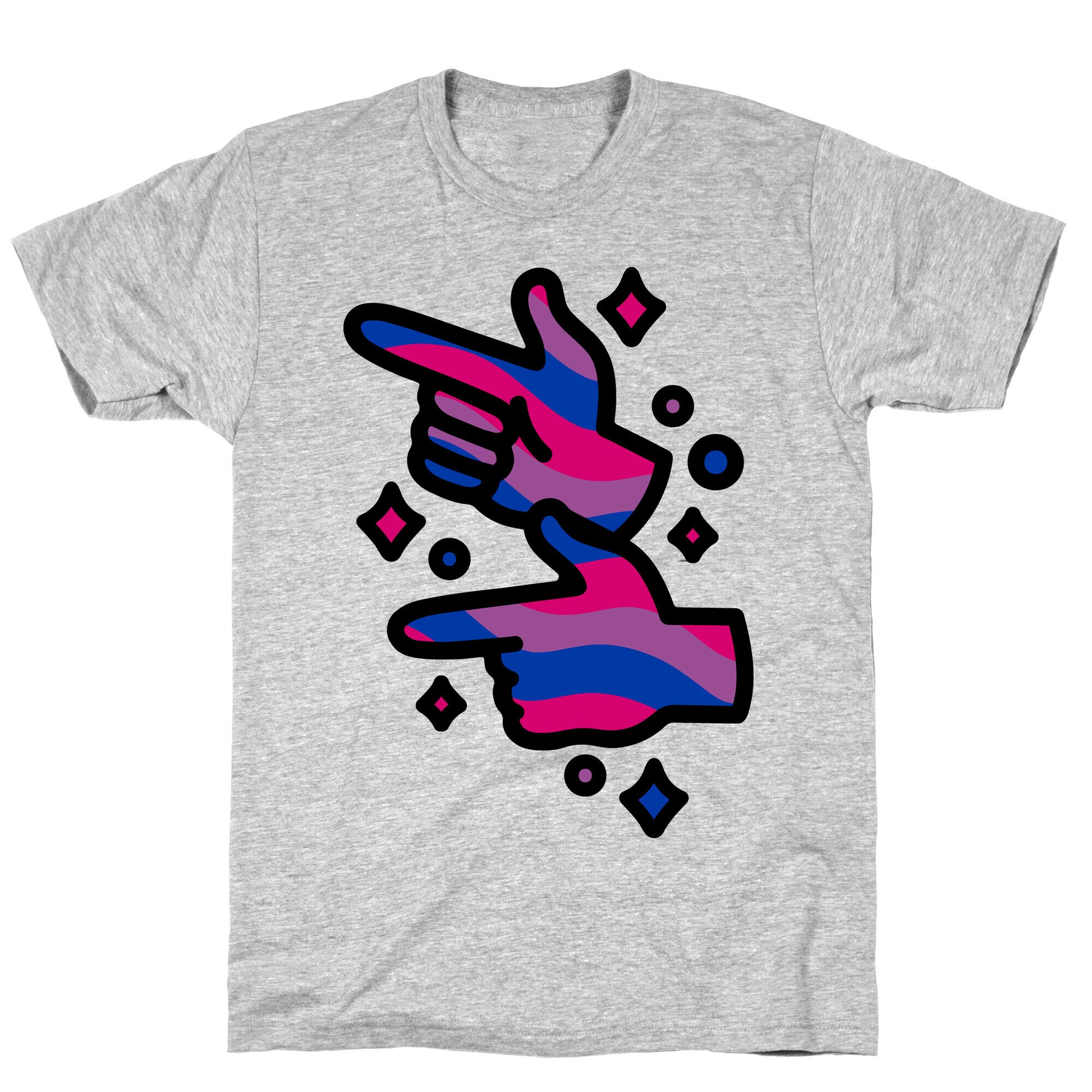 Bisexual Pride Finger Guns T-Shirt