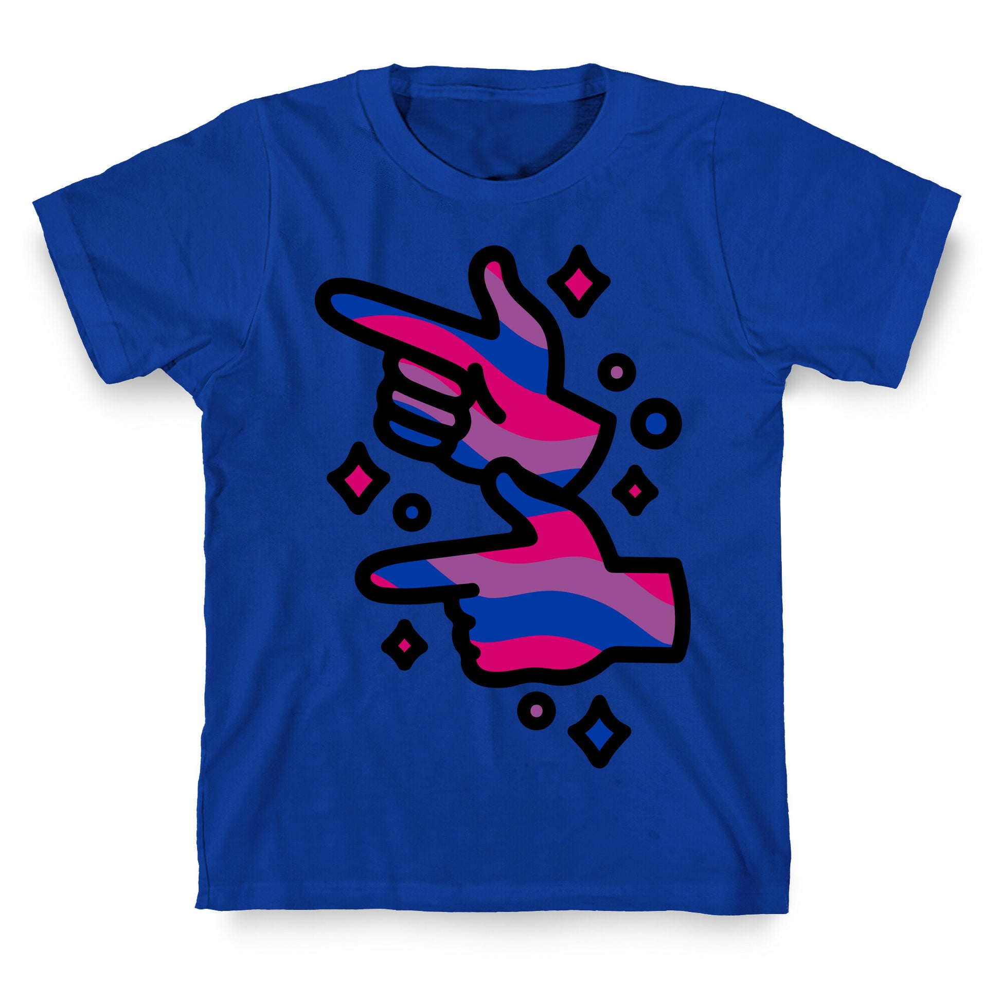 Bisexual Pride Finger Guns T-Shirt