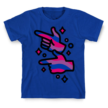 Bisexual Pride Finger Guns T-Shirt