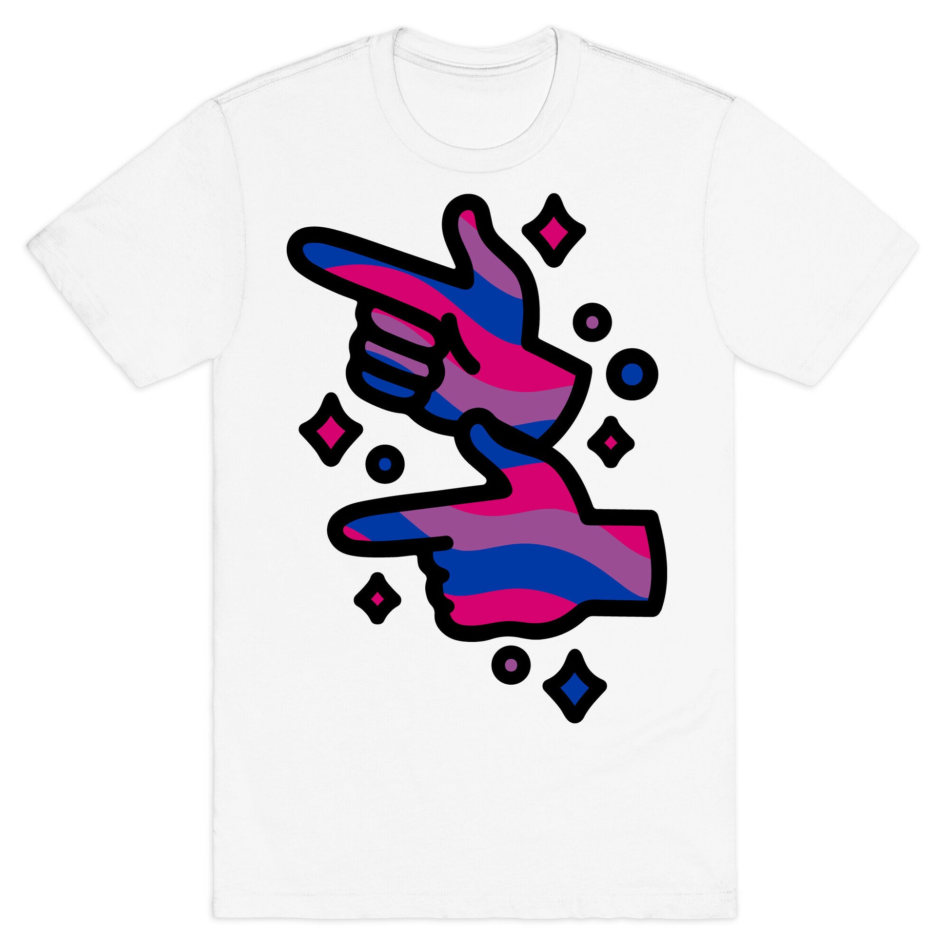 Bisexual Pride Finger Guns T-Shirt