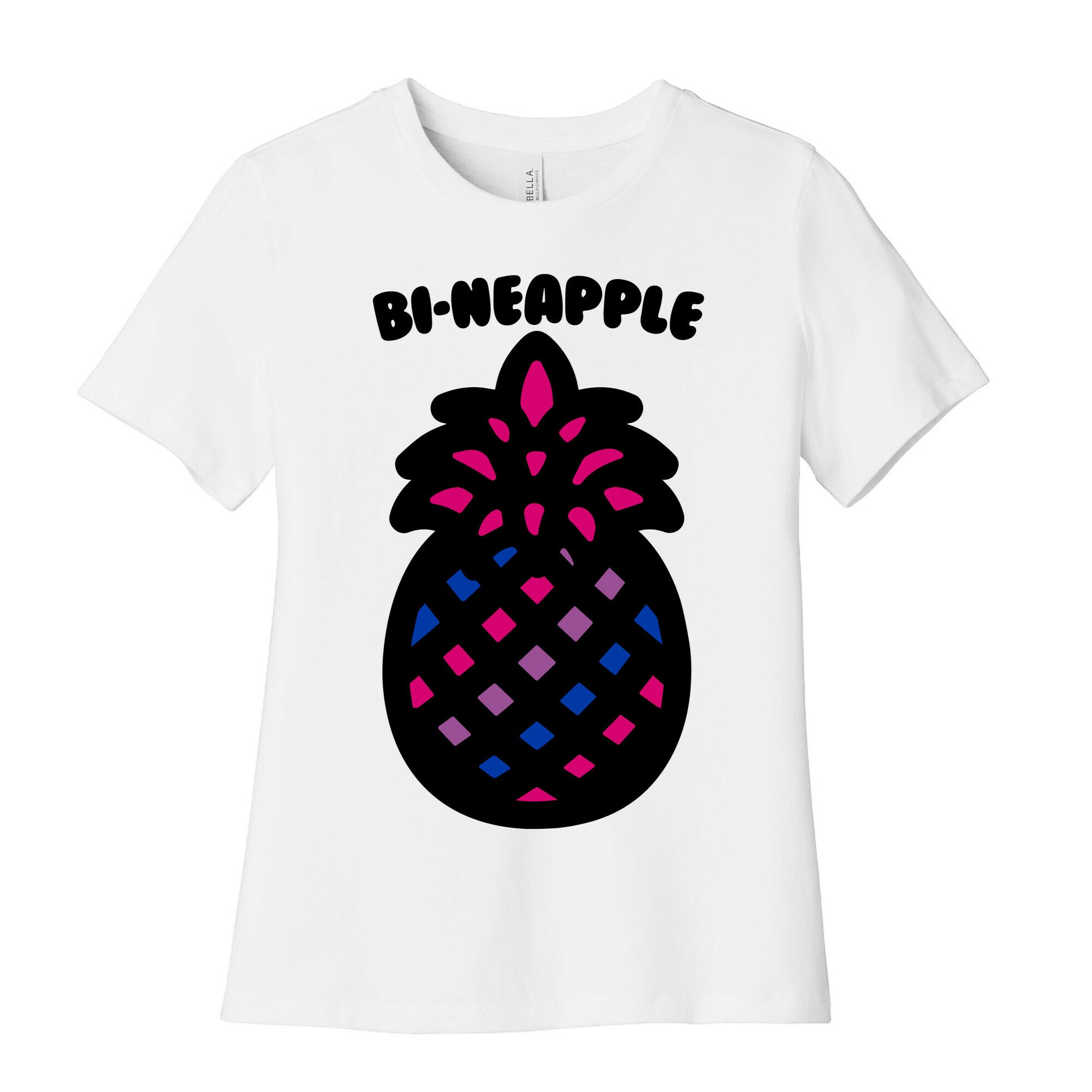 Bi-Neapple Bisexual Pride Pineapple Parody Women's Cotton Tee