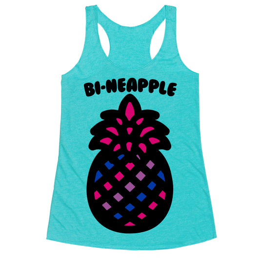 Bi-Neapple Bisexual Pride Pineapple Parody Racerback Tank