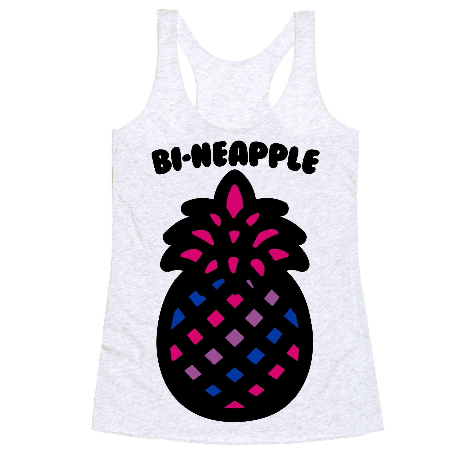 Bi-Neapple Bisexual Pride Pineapple Parody Racerback Tank