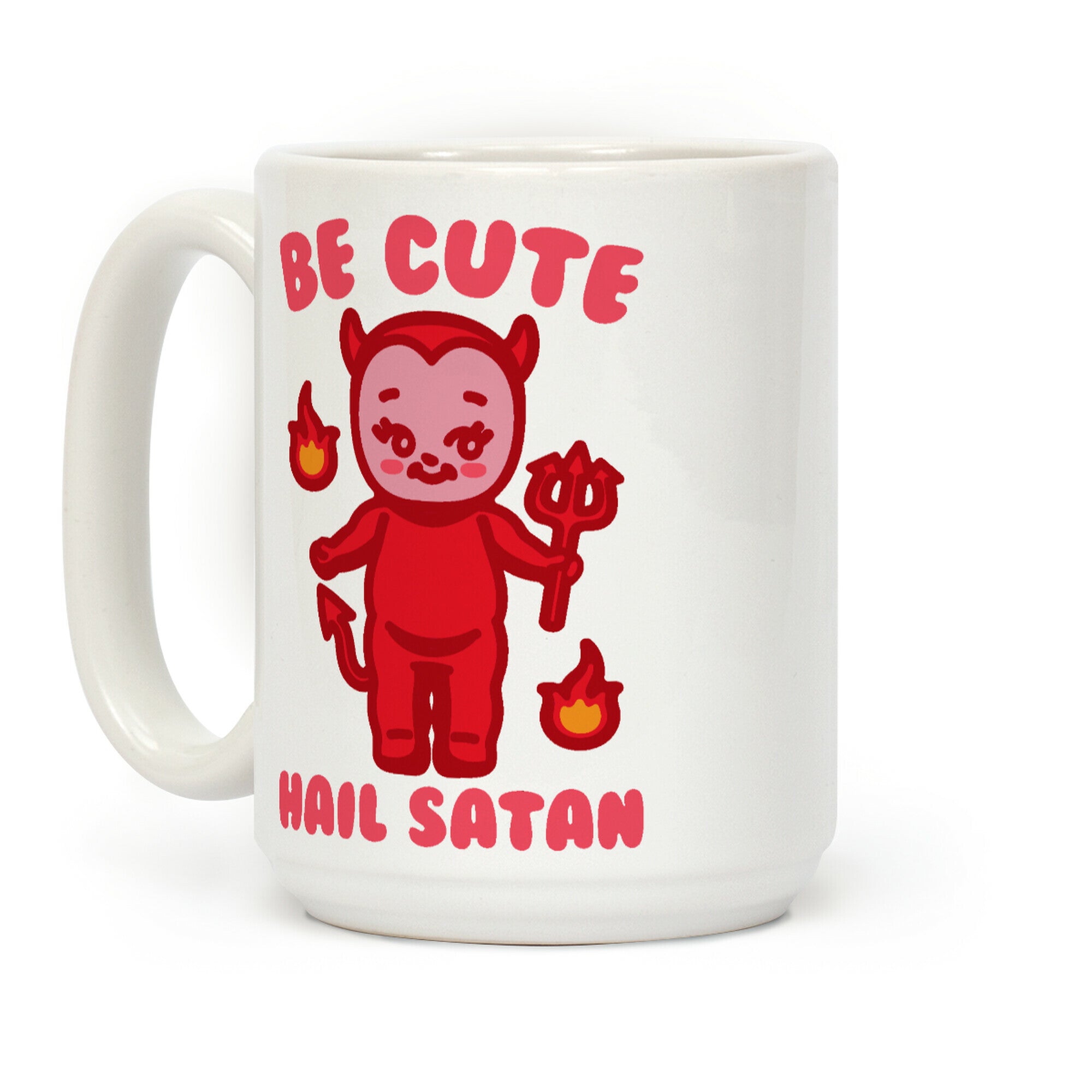 Be Cute Hail Satan Kewpie Parody White Print Coffee Mug