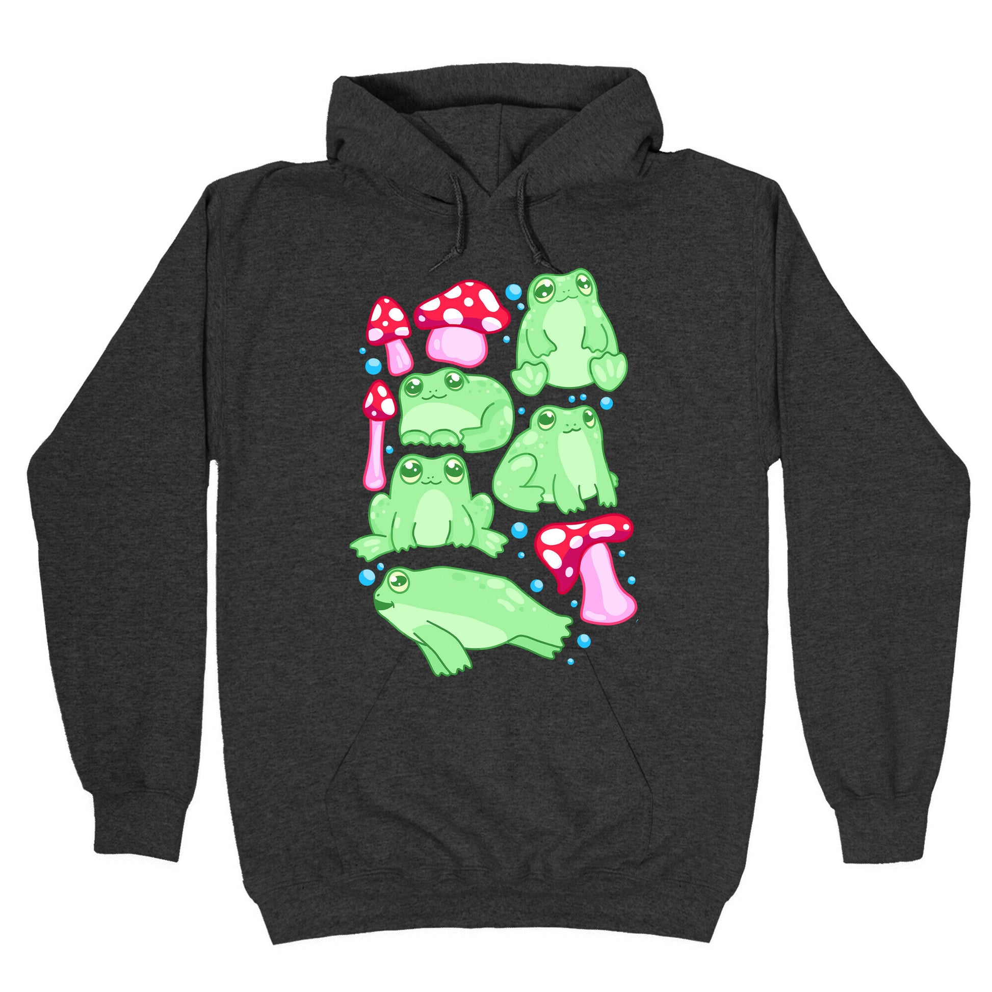 Frogs and Fungus Pattern Hoodie