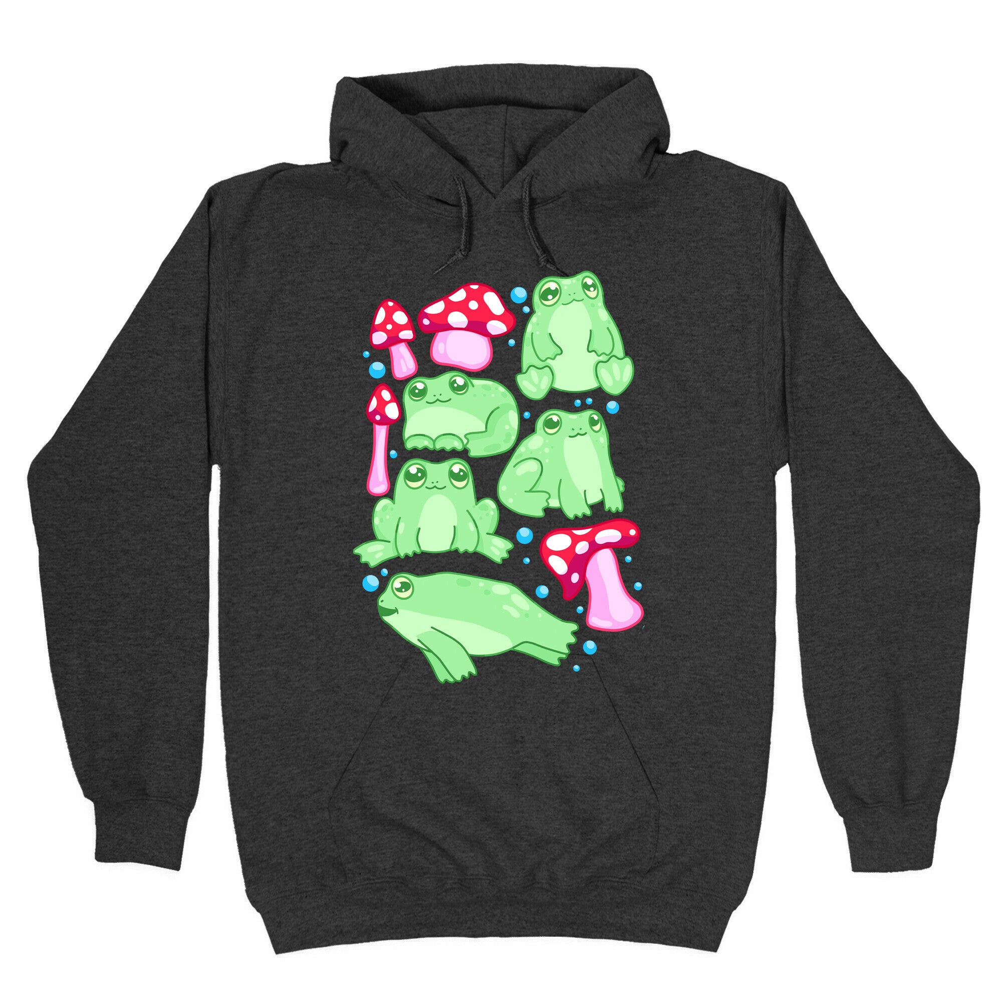 Frogs and Fungus Pattern Hoodie
