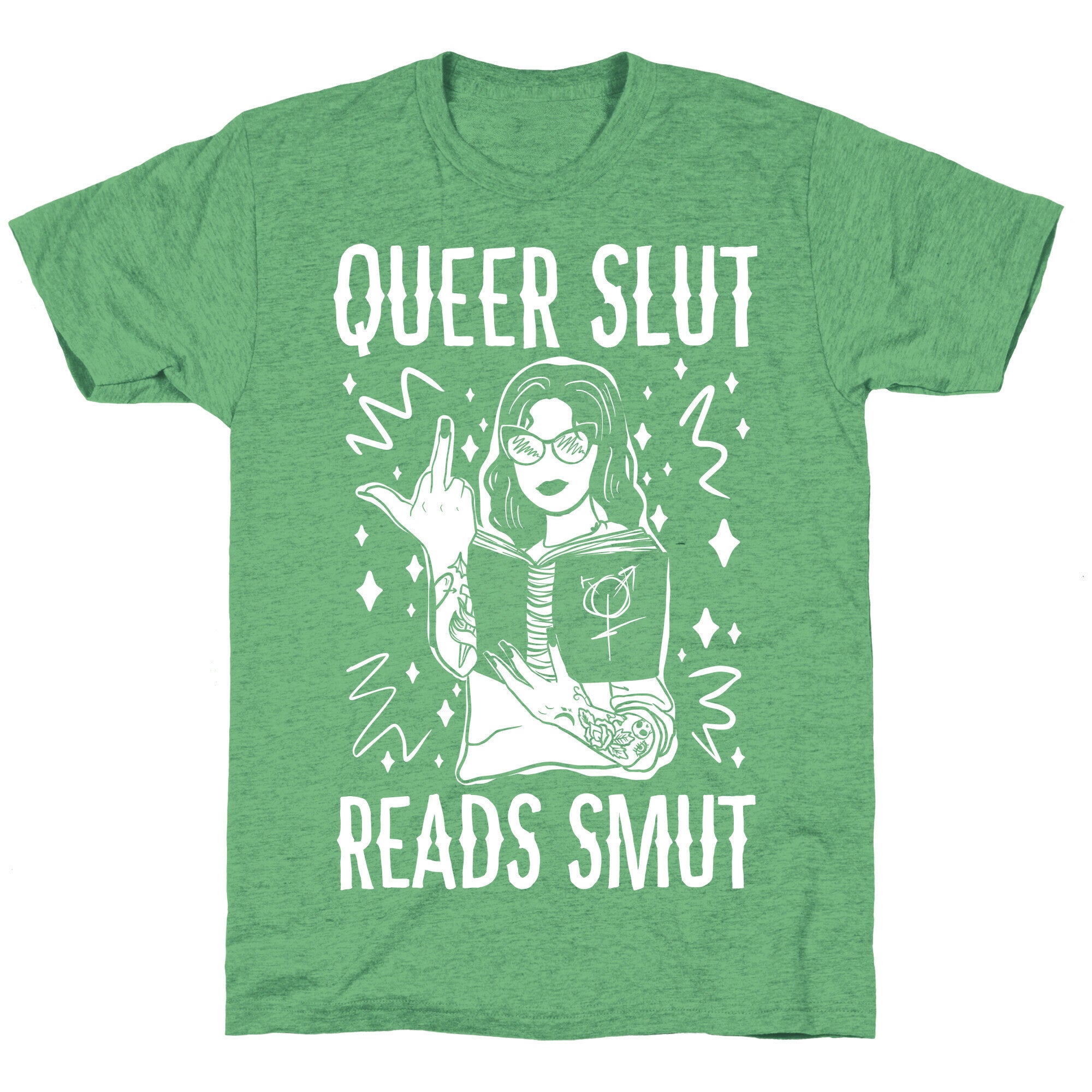 Queer Slut Reads Smut Unisex Triblend Tee