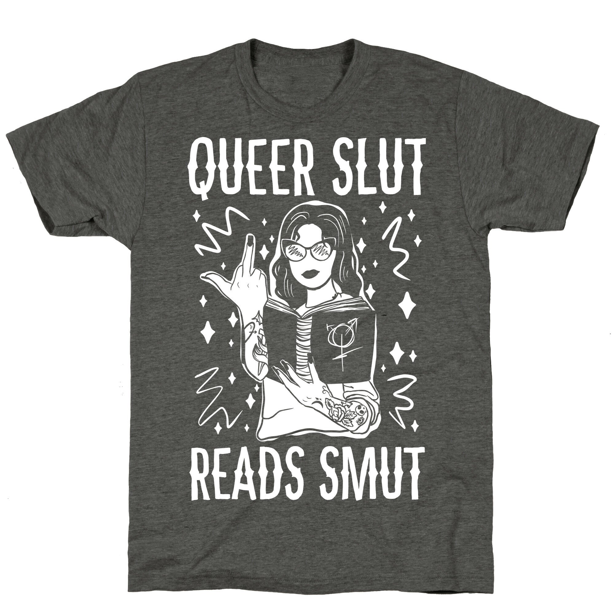 Queer Slut Reads Smut Unisex Triblend Tee
