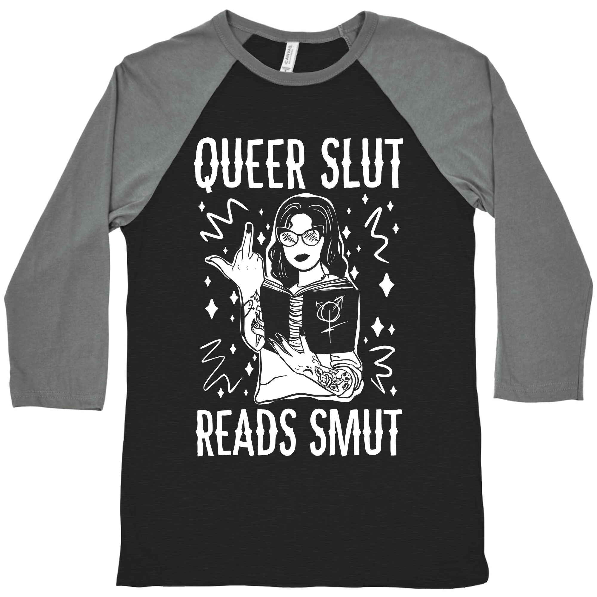 Queer Slut Reads Smut Baseball Tee