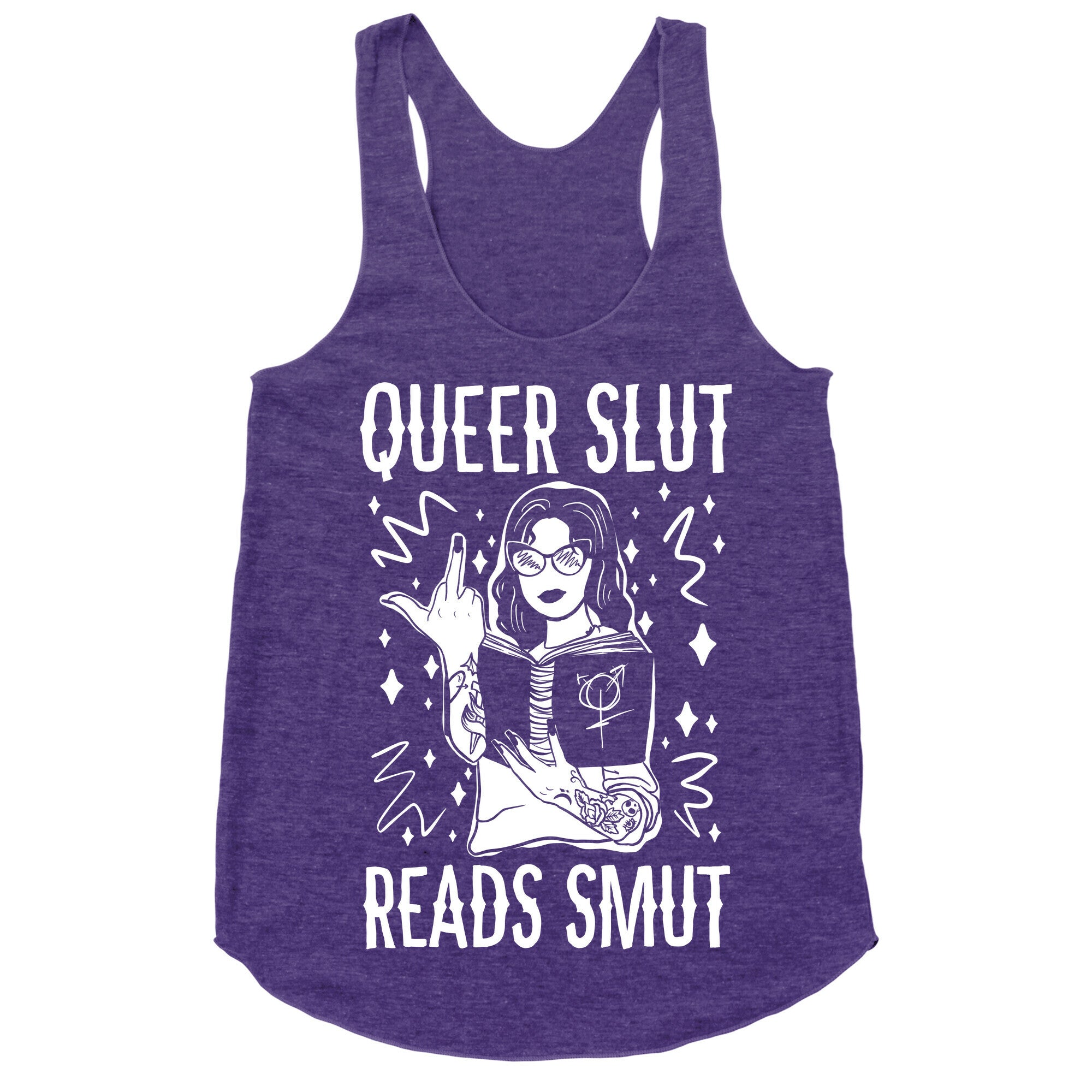 Queer Slut Reads Smut Racerback Tank
