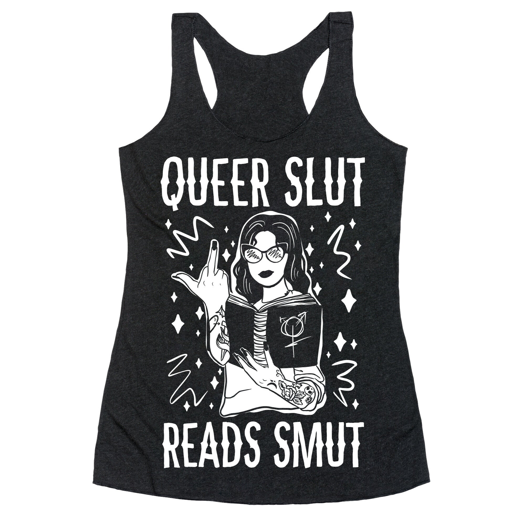 Queer Slut Reads Smut Racerback Tank