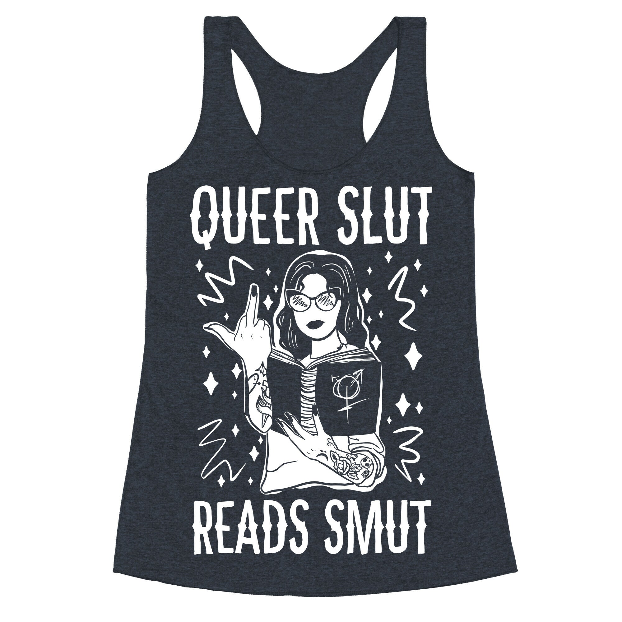 Queer Slut Reads Smut Racerback Tank
