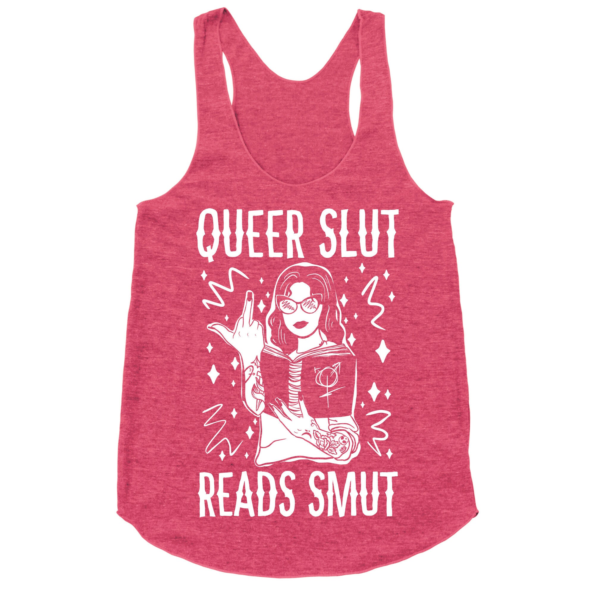 Queer Slut Reads Smut Racerback Tank