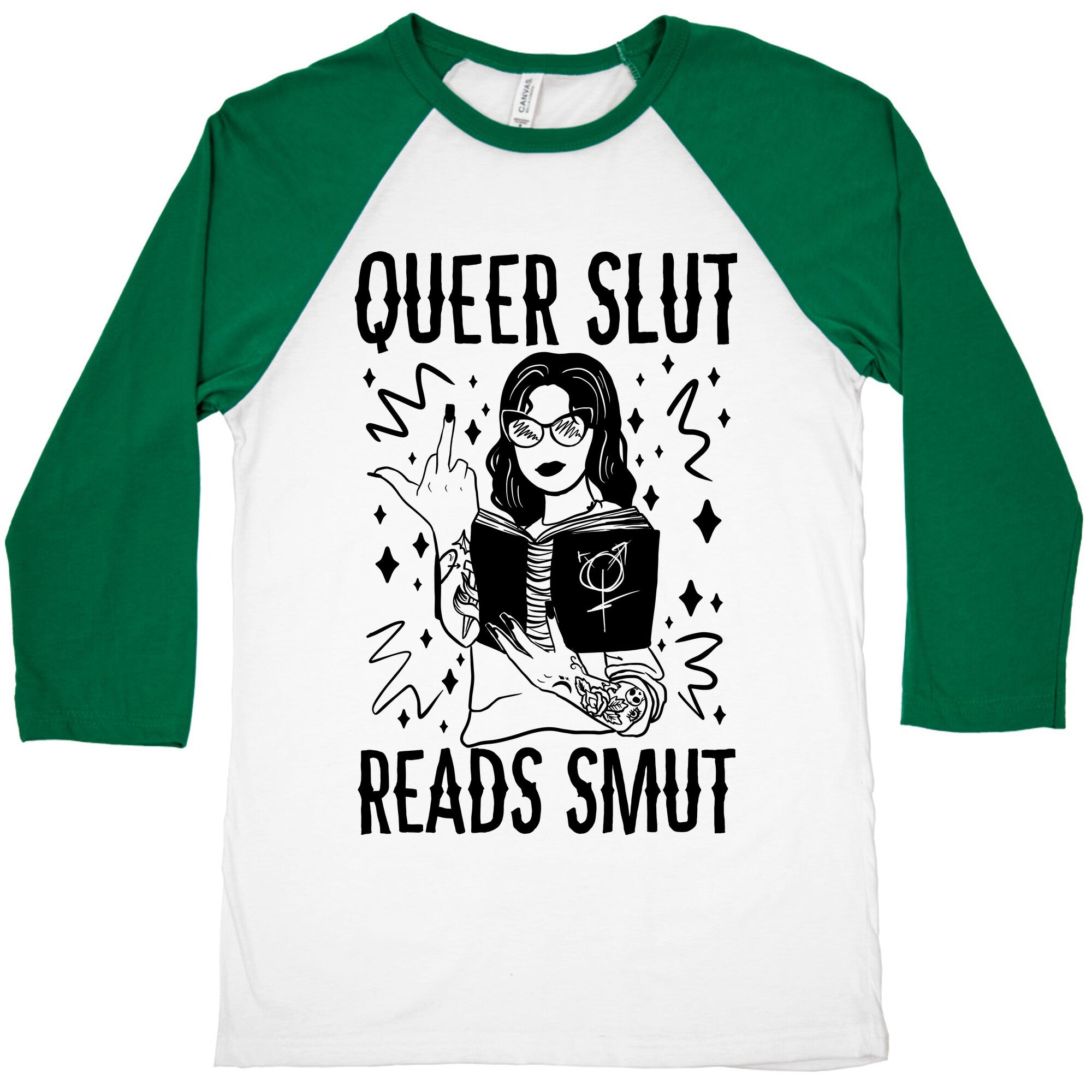 Queer Slut Reads Smut Baseball Tee