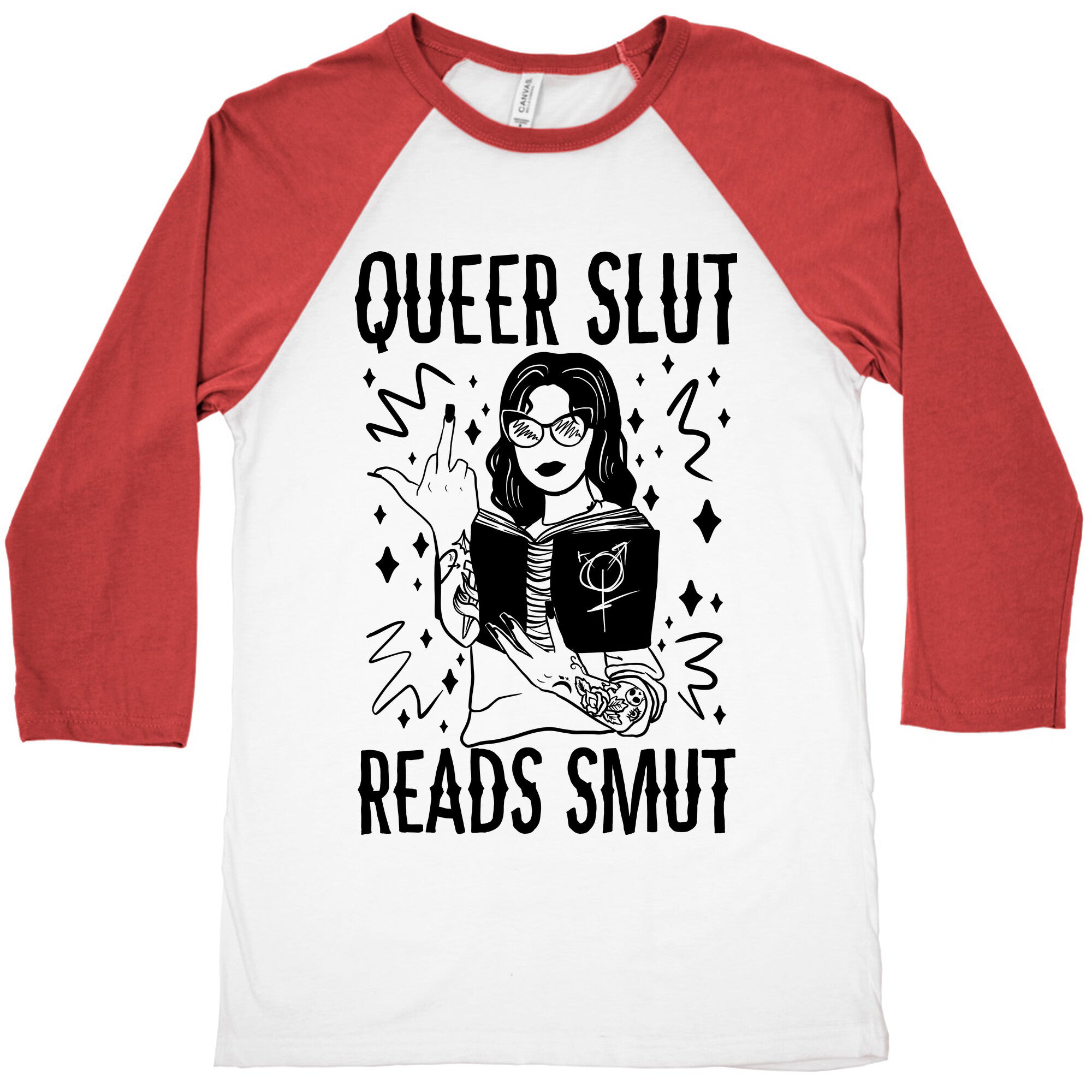 Queer Slut Reads Smut Baseball Tee