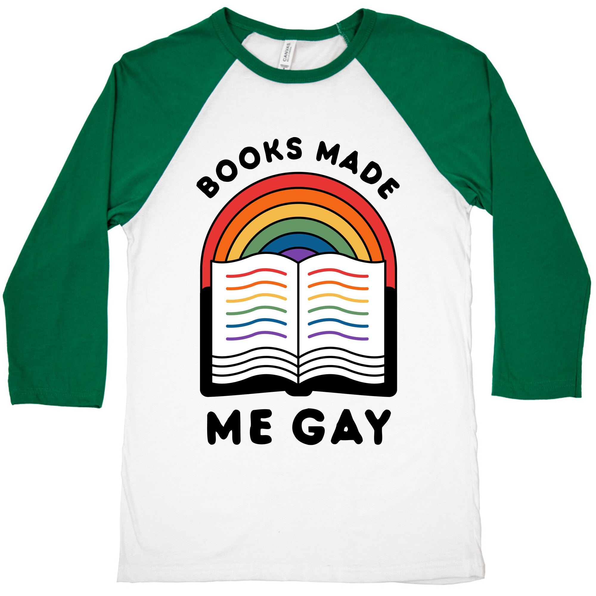 Books Made Me Gay Baseball Tee