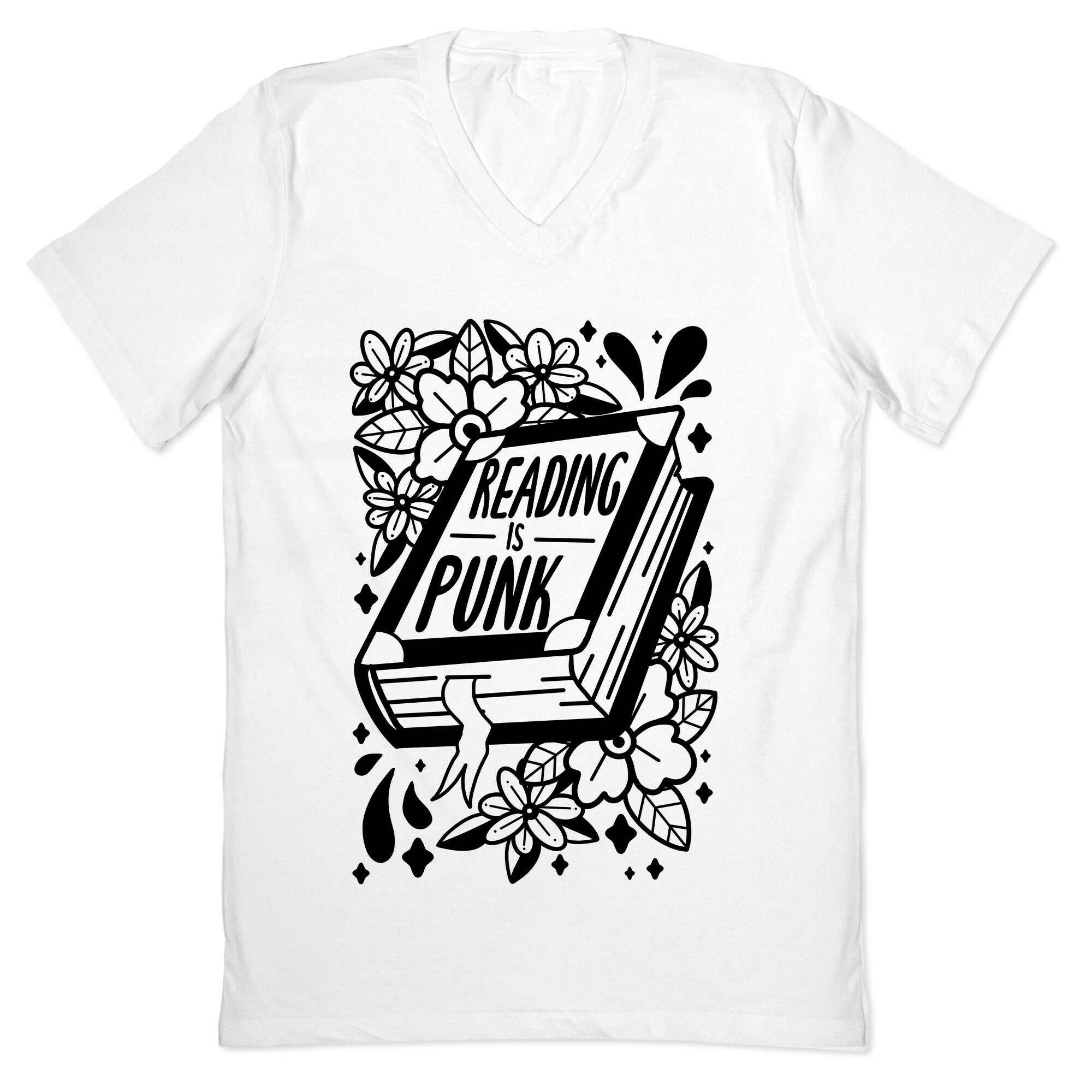 Reading Is Punk Book V-Neck