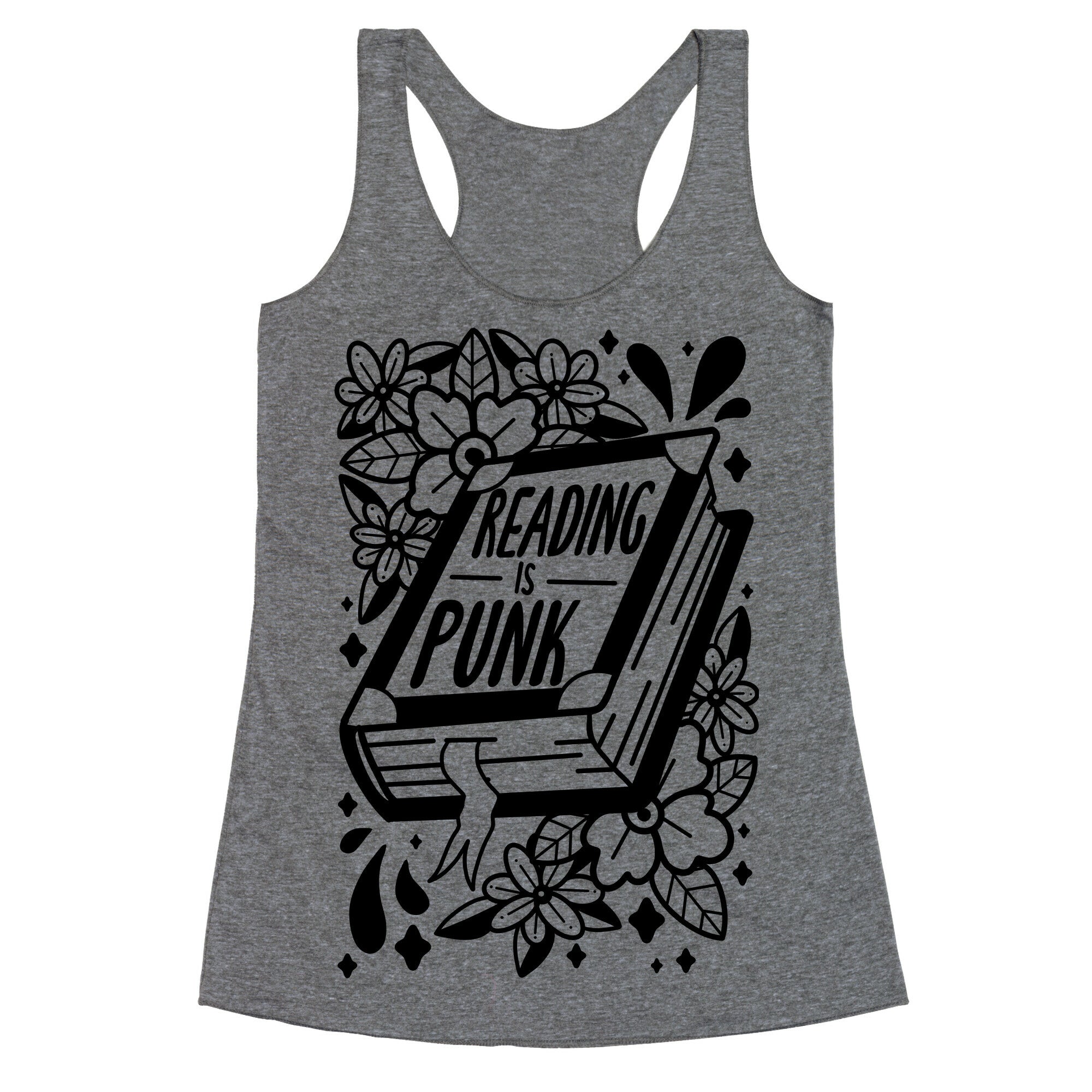 Reading Is Punk Book Racerback Tank
