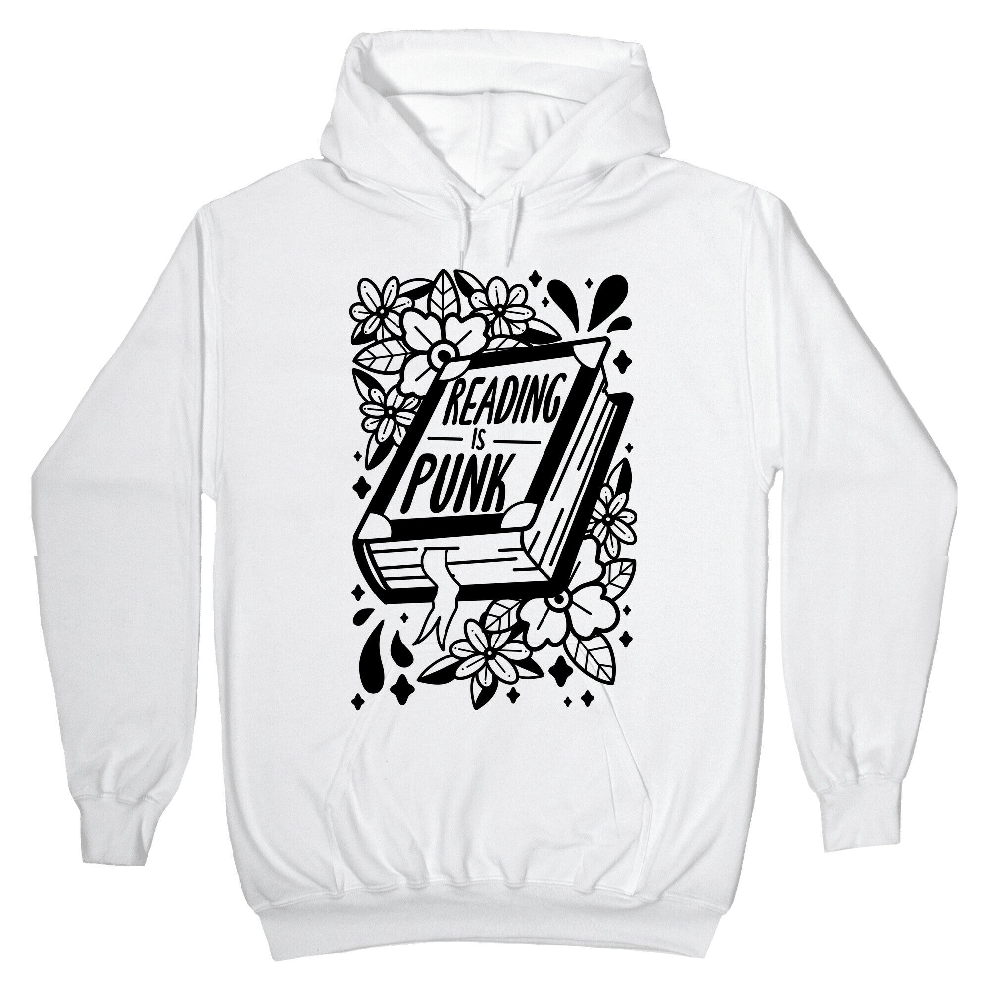 Reading Is Punk Book Hoodie