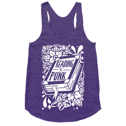 Reading Is Punk Book Racerback Tank