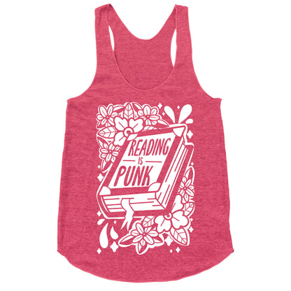 Reading Is Punk Book Racerback Tank