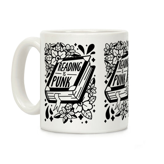 Reading Is Punk Book Coffee Mug