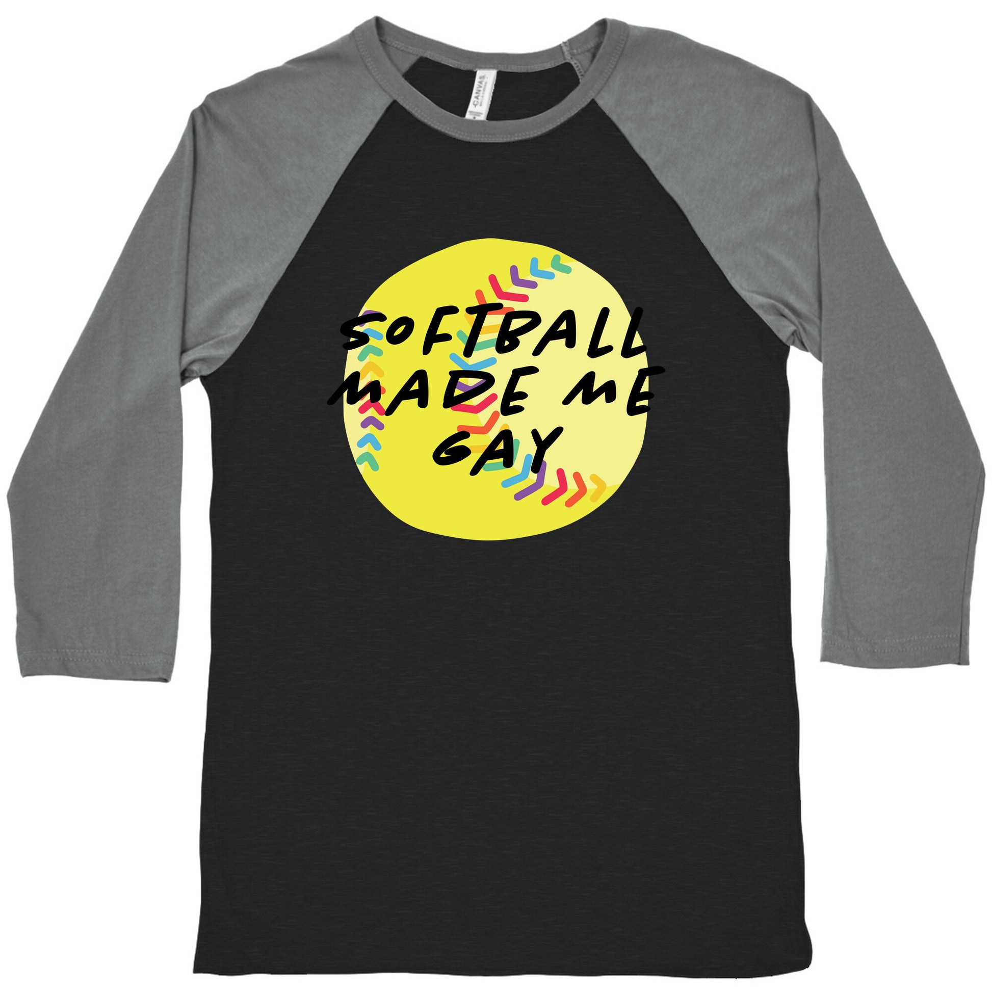 Softball Made Me Gay Baseball Tee