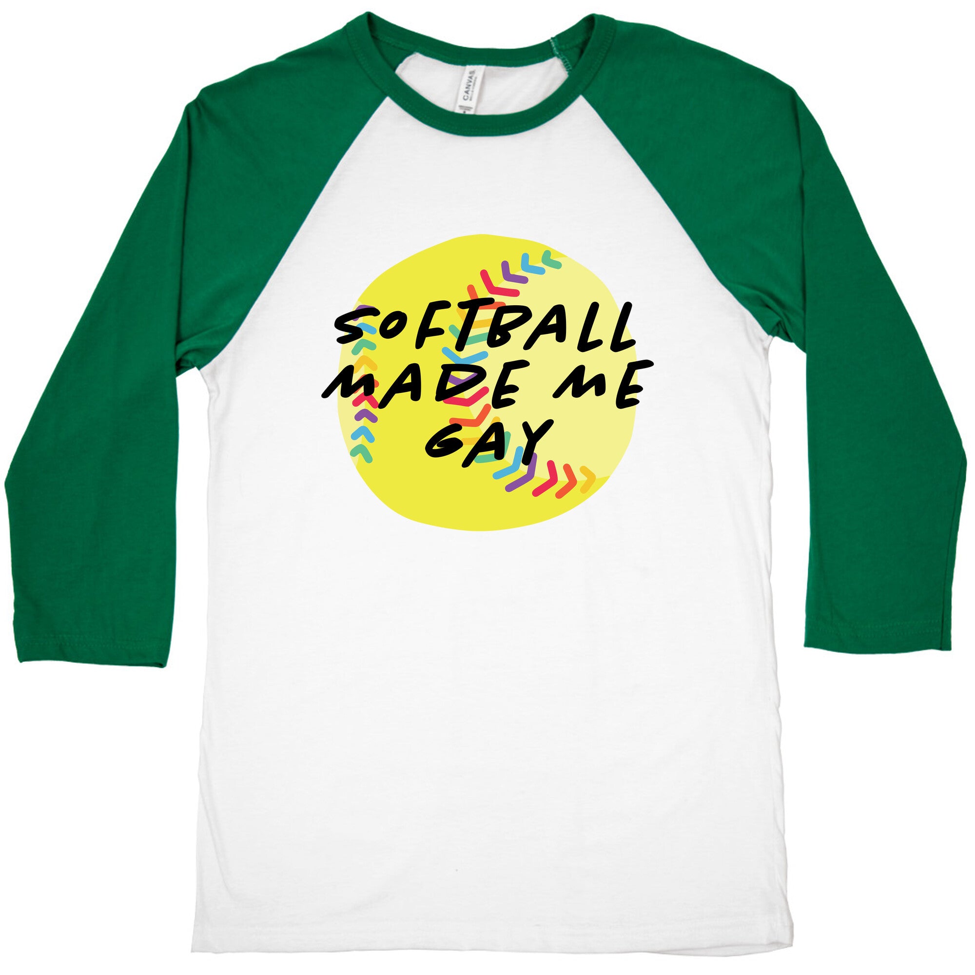 Softball Made Me Gay Baseball Tee