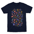 Book Collection Pattern T-Shirt