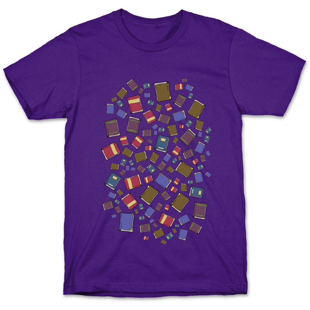 Book Collection Pattern T-Shirt