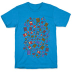 Book Collection Pattern T-Shirt