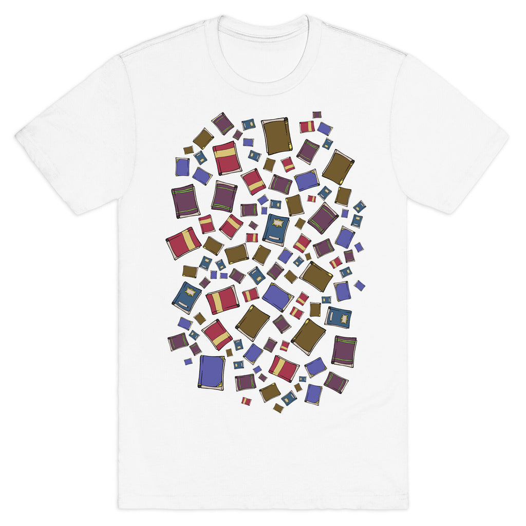 Book Collection Pattern T-Shirt