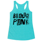 Bibliopunk Text Racerback Tank