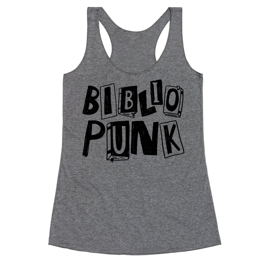Bibliopunk Text Racerback Tank