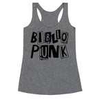 Bibliopunk Text Racerback Tank