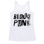 Bibliopunk Text Racerback Tank