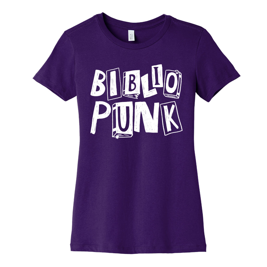 Bibliopunk Text Women's Cotton Tee