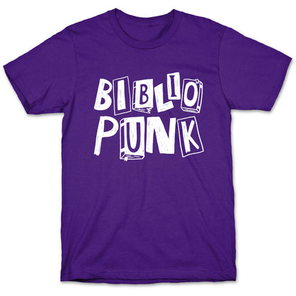 Bibliopunk Text T-Shirt