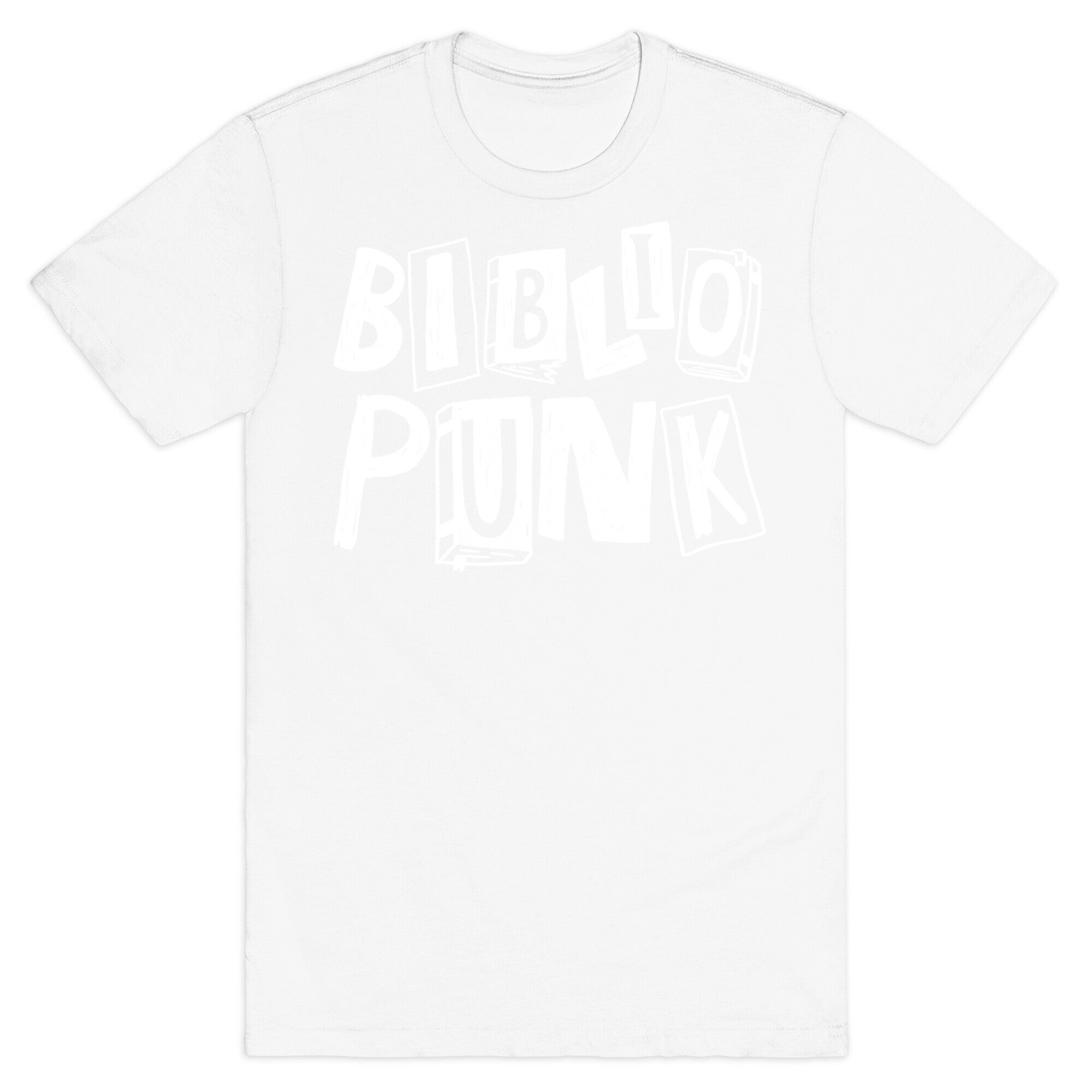 Bibliopunk Text T-Shirt